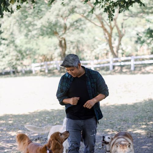 Coach Francis training off-leash